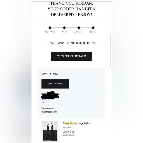 Chloe Bags | Chloe Nylon Woody Large Tote Bag in Black - Picture 5 of 7